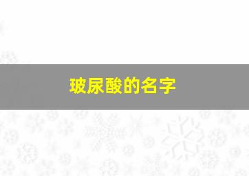 玻尿酸的名字