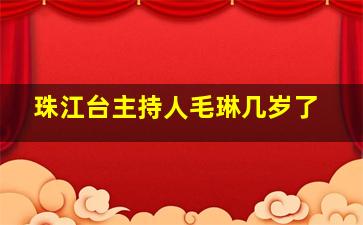 珠江台主持人毛琳几岁了