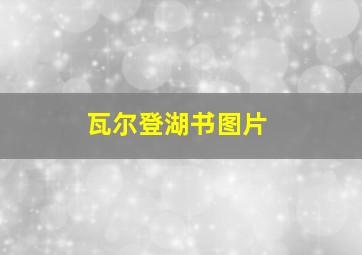 瓦尔登湖书图片