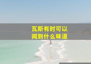 瓦斯有时可以闻到什么味道