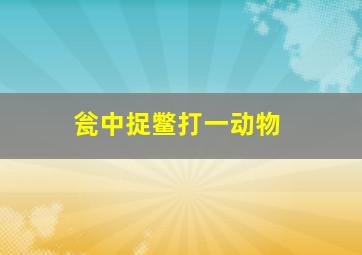 瓮中捉鳖打一动物