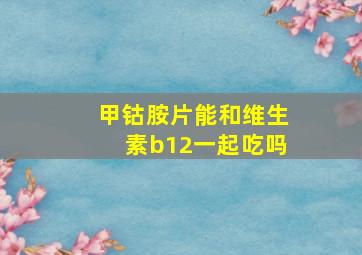 甲钴胺片能和维生素b12一起吃吗