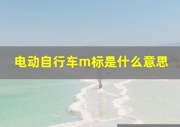 电动自行车m标是什么意思