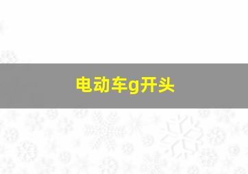 电动车g开头