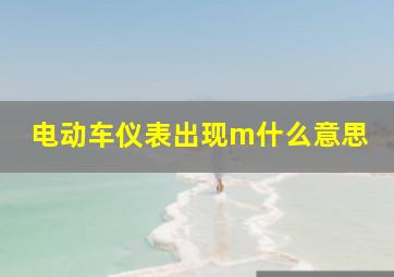 电动车仪表出现m什么意思