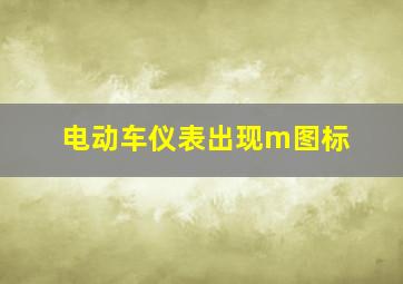 电动车仪表出现m图标