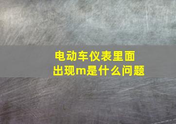 电动车仪表里面出现m是什么问题