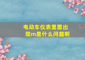 电动车仪表里面出现m是什么问题啊