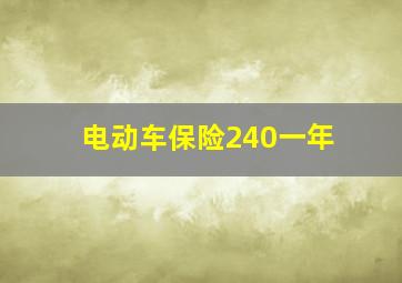 电动车保险240一年