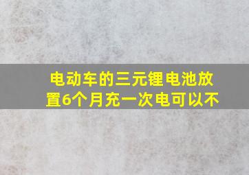 电动车的三元锂电池放置6个月充一次电可以不