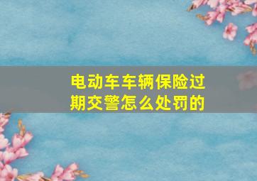 电动车车辆保险过期交警怎么处罚的