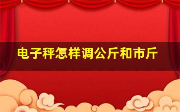 电子秤怎样调公斤和市斤