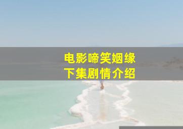 电影啼笑姻缘下集剧情介绍