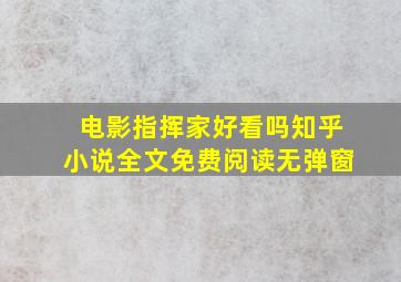 电影指挥家好看吗知乎小说全文免费阅读无弹窗