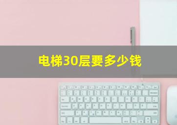 电梯30层要多少钱