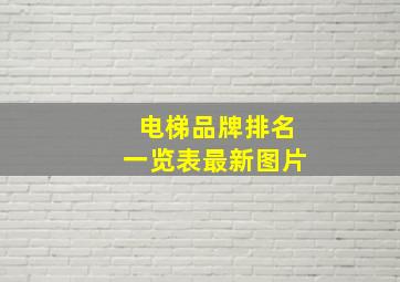 电梯品牌排名一览表最新图片