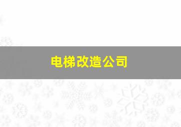 电梯改造公司