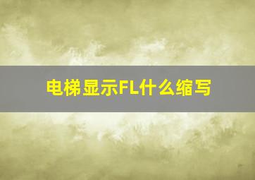 电梯显示FL什么缩写