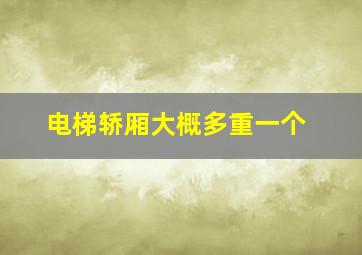 电梯轿厢大概多重一个