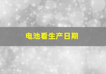 电池看生产日期