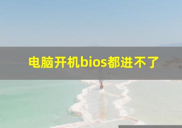 电脑开机bios都进不了