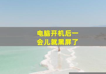 电脑开机后一会儿就黑屏了