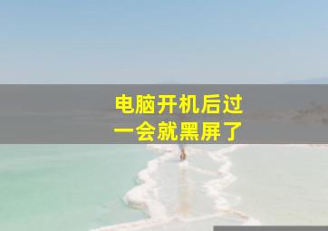 电脑开机后过一会就黑屏了