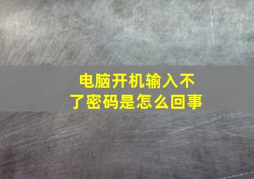 电脑开机输入不了密码是怎么回事