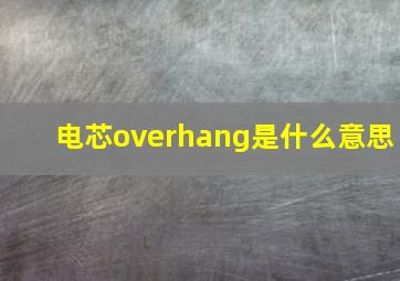 电芯overhang是什么意思