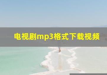 电视剧mp3格式下载视频