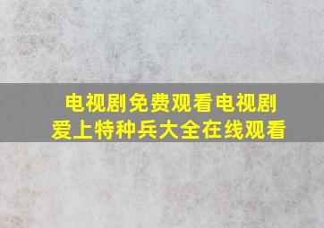 电视剧免费观看电视剧爱上特种兵大全在线观看