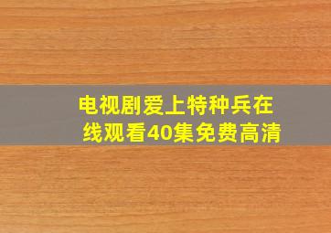 电视剧爱上特种兵在线观看40集免费高清