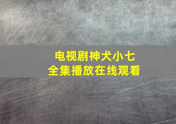 电视剧神犬小七全集播放在线观看