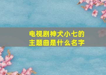 电视剧神犬小七的主题曲是什么名字