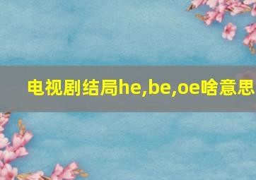 电视剧结局he,be,oe啥意思