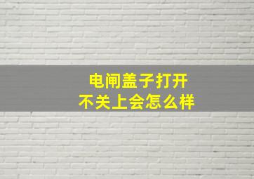 电闸盖子打开不关上会怎么样