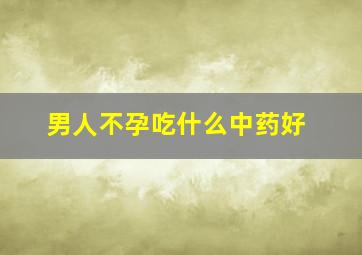 男人不孕吃什么中药好