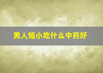 男人短小吃什么中药好