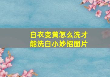 白衣变黄怎么洗才能洗白小妙招图片