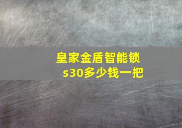 皇家金盾智能锁s30多少钱一把