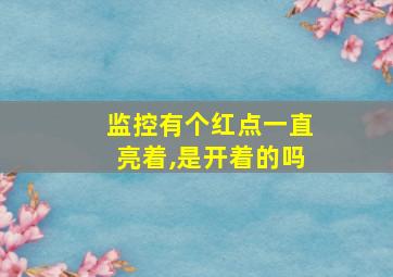 监控有个红点一直亮着,是开着的吗