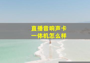 直播音响声卡一体机怎么样