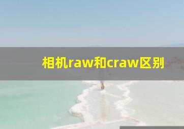 相机raw和craw区别