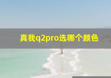 真我q2pro选哪个颜色