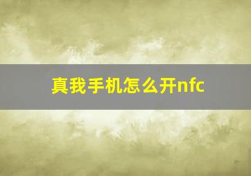 真我手机怎么开nfc