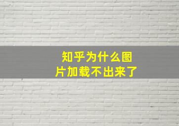 知乎为什么图片加载不出来了