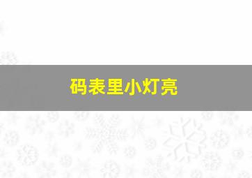 码表里小灯亮