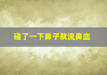 碰了一下鼻子就流鼻血