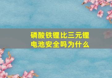 磷酸铁锂比三元锂电池安全吗为什么