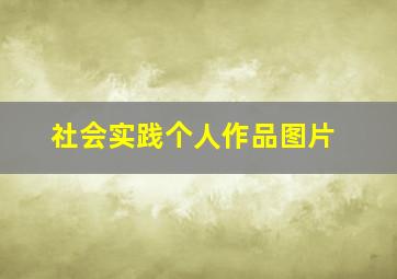 社会实践个人作品图片